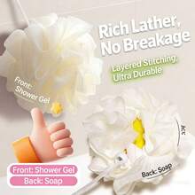 Nueva esponja de jabón para baño, nunca se desintegra, puede contener jabón, bolsa de red para espuma, herramienta de baño especializada - Ver 1