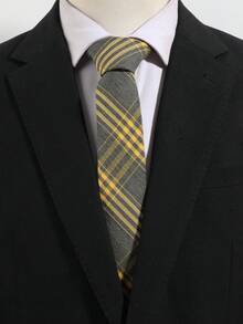 1 pieza Corbata de hombre de moda casual con diseño de rayas minimalista, cómoda y versátil para uso diario, ir al trabajo, fiestas y combinar - Multicolor - Ver 10