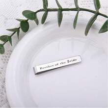 Brother Of The Bride Gifts Best Man From Groom Sister Bride Stainl Steel Tie Clip Bar Pin Tie Clips Man Of Honor Groomsman Gifts For Wedding Sister Marriage Gift Presents For Men Brothers - 如圖 - 查看 7