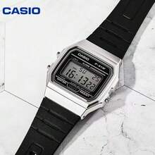 Casio 卡西欧经典数字手表复古方形表盘30米防水LED背光石英腕表F-91W-7A - 均碼 - 查看 9