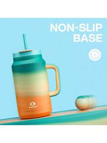 Cốc giữ nhiệt bằng thép không gỉ dung tích lớn 50 oz có quai và nắp - Cốc du lịch có ống hút chống rò rỉ 100%, giữ lạnh trong 34 giờ, tương thích với giá đỡ cốc trên ô tô - Nhiều màu - Xem 3