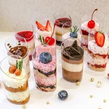 10pcs 150ml Square Dessert Cups With Lids - Suitable For Outdoor Parties To Hold Yogurt Parfaits, Ice Cream, Cheesecake And Mini Desserts - Birthday, Wedding, Holiday - Multiple Colors/random Styles - View 7