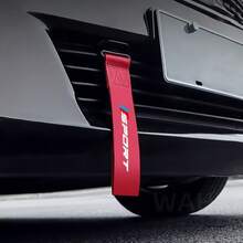 Sports Style Car Bumper Decoration Trailer Strap, General Motors Racing Personalized Decoration Ribbon, Suitable For Most Car Models, Car Exterior Accessories, Car Decorative Strips, Car Bumper Decoration Trailer Strap, General Motors Racing Personalized Decoration Ribbon For All Seasons, General Motors Exterior Accessories Suitable For Cars/SUV/MPV/RV/Truck And Other Models, Cool Black Car Bumper Decoration Trailer Rope | Racing Style, Polyester Fiber, Universal Type - SPORT - View 8