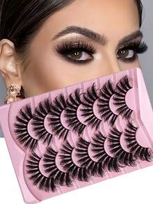 7 Pairs Of 25mm False Eyelashes, Naturally Voluminous And Curled, Defining Your Everyday High-End Charm - View 1