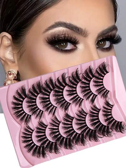 7 Pairs Of 25mm False Eyelashes, Naturally Voluminous And Curled, Defining Your Everyday High-End Charm