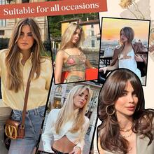 Double Inject XO Hole Weft Human Hair Extensions 16" Invisible Twin Tab Weft Hair Pull Through Micro Hair Natural Straight 40g/pack for Women 7 Colors - S1B - Übersicht 9