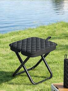 1pc Outdoor Thick Folding Stool, Portable Compact Footrest Seat, Sturdy & Stable, Suitable For Camping, Fishing, Sketching, Indoor & Outdoor Use, Comfortable Foldable Small Chair For Commuting, Picnic - Multicolor - View 3