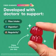 Miriyalyad Physician's Choice Fiber Gummies For Digestive Health & Regularity - Raspberry Lemon Flavor - No Sugar Added & Vegan - Daily Gummy For Adults - 3 - Xem 3