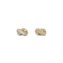 Sailor's Knot Studs, 2026 year - Pavé transparente/dorado - Ver 7