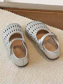 2026新款春夏儿童镂空编织女童凉鞋沙滩鞋软底幼儿休闲步行鞋 - 銀色 - 查看 4
