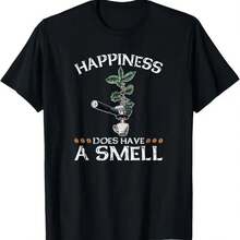 Happiness Does Have A Smell Coffee T Shirt - Black - View 1