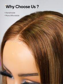 jessie's wig 杰西假发 预剪裁 4x4 蕾丝直发 无胶假发 真人发 即戴即走 无胶假发 180% 密度 100% 真人发 16-26 英寸 挑染蜂蜜金假发 - S4/27 - 查看 6