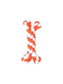 1pc Colorful Bone Shaped Rope Knot Dog Toy, Suitable For Medium And Small Dogs, Stimulates Chewing Instinct, Helps Teeth Cleaning And Gum Massage, Interactive Tug, Fetch And Retrieve Game - Multicolor - View 11