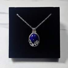 1 Piece Of "" TV Series Inspired Necklace - Replica Of Damon And Elena's Iconic Necklace, Elegant Bohemian Style With Purple Synthetic Gemstones And Alloy Trim, Versatile Everyday Women's Accessory, Gift For TVD Fans, Can Be Worn Year-Round, Suitable For Casual Or Formal Attire, TVD Collectible Accessory - 藍色的 - 查看 7