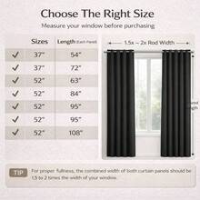 4 Panels 100% Blackout Curtains Heat Insulation Noise Reduction Privacy Protection Decorative Window Treatments Room Darkening Light Blocking Home Decor Heavy Duty Energy Efficient Thermal Insulated Curtains Blackout Drapes Living Room Bedroom Balcony Courtyard Curtains Panel Set Grommet Top Blackout Curtains For Windows Interior Design Farmhouse Modern Style Curtains For Bedroom Blackout Curtains For Living Room Thermal Curtains For Windows Noise Cancelling Curtains For Home Office Curtains For Patio Door Thermal Insulated Drapes Room Darkening Curtains For Dark Room Partition Curtains Suitable For Living Rooms Bedrooms Balconies And Courtyards BLACK RED GRAY GREEN - Xám - Xem 11