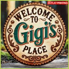 1pc Vintage Style Metal Wall Art Sign Welcome 8x8 Inch Round Metal Decor, Suitable Home, Kitchen, Cafe, Bar And - Unique Gardening And Coffee Lovers, Easy To Hang,Proof,Random Hole Design, Wall Decor,Tin Plaque,Poster, Room Decor Doorplate Decor Decor Bedroom Decor Porch Decor Entrance Decor Garage Decor Living Room Decor Interior Decor Artistic Decor - 1PC - View 3