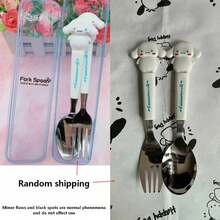 2pcs Sanrio Stainless Steel Portable Cutlery Set, Cute Cartoon Tableware Spoon Fork, Outdoor Travel Utensils - Multicolor - View 13