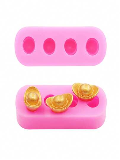 1ชิ้น วัสดุซิลิโคนเหลวสีชมพู แม่พิมพ์ซิลิโคนรูปทองแท่งขนาดเล็ก, แม่พิมพ์ซิลิโคน DIY สำหรับทำของตกแต่งทองแท่งมั่งคั่ง, เมล็ดทานตะวัน, ของขวัญขึ้นบ้านใหม่, ของตกแต่งบ้านเพื่อความเจริญรุ่งเรือง