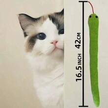 狗狗玩具翻转蛇形咀嚼玩具，带吱吱声的互动玩具，适合小型/中型犬 - 綠色 - 查看 2