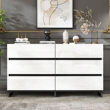 High-Quality 4-Drawer Rattan Cabinet With Solid Wood Handles - Suitable For Bedroom, Living Room, Dining Room, Hallway - Dimensions: W80/H80/D38 Cm - White - View 5