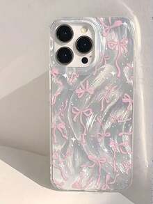 Feather Chiffon E Style Pink Bow Painted Phone Case Suitable Compatible With Iphone 14, 14 Pro, 14 Pro Max, Summer 3D Phone Case Compatible With Iphone 13, 13 Pro, 13 Pro Max, Cartoon 11, 11 Pro Max Painted 12, 12 Pro, 12 Pro Max, Shockproof XR Cartoon 7/8 GES2, Phone Case Compatible With Iphone XS, Suitable Compatible With Iphone 15, 15 Pro, 15 Pro Max, 16, 16 Pro, 16 Pro Max, Series S23, S24, A04, A05, A14, A12, A15, A33, A53, A32, A35, A34, 13, 13 Pro, 14, 14 Pro, 15, 15 Pro, Series Premium Phone Case - Multicolor - View 1
