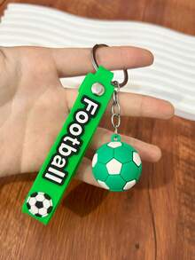 Cute Football Keychain Wrist Strap, Colorful Football Pendant, World Cup Fan Souvenir, Student Football Enthusiast Graduation Back To School Gift Accessory - Multicolor - View 18