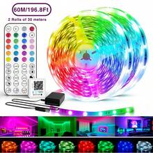 HBOWMDJIA 5M-60M LED Lights For Bedroom, RGB Color Changing Led Strip Lights With Remote And Smart APP Control, Music Sync Rope Lights  With Power Plug, For Kitchen, TV, Room Decor, Easter Party Event Decor - 美規A型插(110-127V) - 查看 14