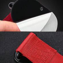 Sports Style Car Bumper Decoration Trailer Strap, General Motors Racing Personalized Decoration Ribbon, Suitable For Most Car Models, Car Exterior Accessories, Car Decorative Strips, Car Bumper Decoration Trailer Strap, General Motors Racing Personalized Decoration Ribbon For All Seasons, General Motors Exterior Accessories Suitable For Cars/SUV/MPV/RV/Truck And Other Models, Cool Black Car Bumper Decoration Trailer Rope | Racing Style, Polyester Fiber, Universal Type - SPORT - View 4