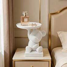1 pièce Plateau à bijoux en forme d'ours mignon en PLA blanc et rouge, porte-objets multifonction de petite taille pour boucles d'oreilles, clés, écouteurs sans fil, décoration gain de place pour chambre, coiffeuse, entrée, bureau, cadeau pour femmes, filles et amateurs d'ours - multicolore - Voir 7
