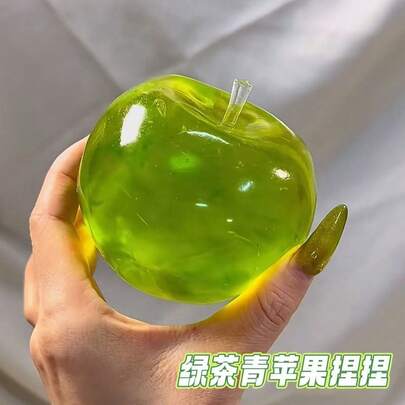 1个2025新款汽水造型挤压减压玩具，绿茶苹果香味慢回弹麦芽挤压玩具，生日/圣诞礼物，完美礼物