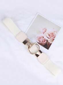 时尚金色搭扣弹力腰带，简约百搭，适合搭配连衣裙、休闲装、派对装、可爱装、性感装、优雅装，四季皆宜。 - 腰封 - 查看 8