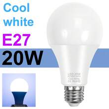 20W LED灯泡 E27/E26吸顶灯 E14梨形嵌入式吊灯 AC220V 适用于家庭客厅、卧室、厨房、衣橱、地下室、书房、办公室、仓库、超市走廊等室内场所，柔和照明，安全护眼，冷/暖白光，SMD2835 3W/6W/9W/12W/15W/18W - LED Lights Bulb-220V - 查看 26