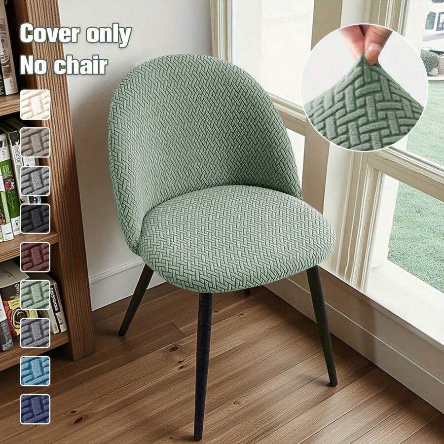 1 chiếc bọc ghế ăn cong kiểu hiện đại tối giản, co giãn, bọc toàn bộ ghế cong. - Nhiều màu - Xem 1