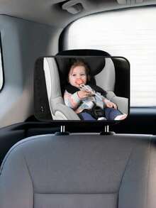 Espejo retrovisor para bebé en el coche, espejo de para asiento de niño orientado hacia atrás, rotación de 360°, a prueba de roturas, vista amplia, aprobado en pruebas de colisión y certificación, adecuado para madres y amigos que usan asientos de niño orientados hacia atrás - Multicolor - Ver 3