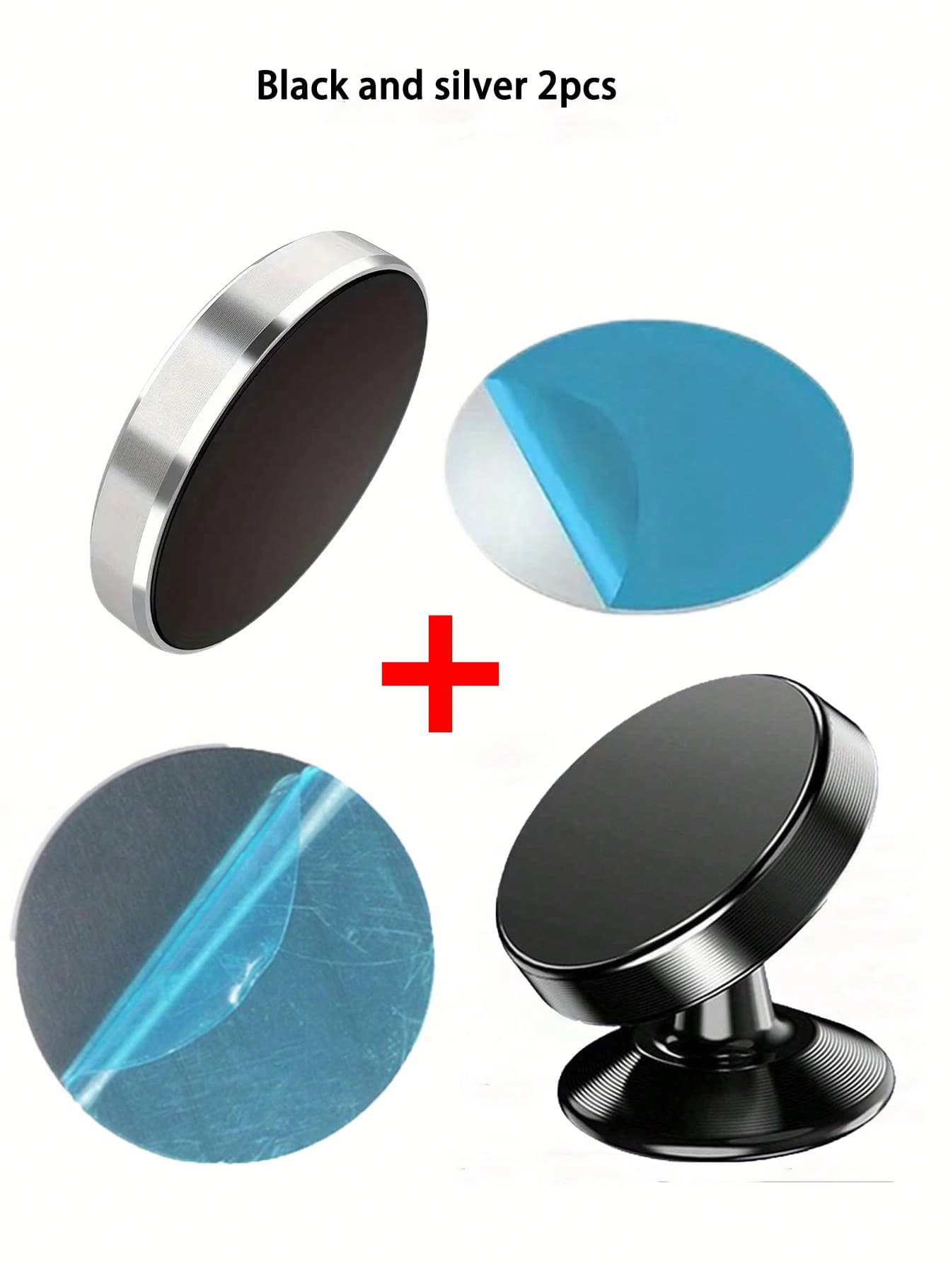 创意圆形迷你磁吸车载导航仪表盘出风口合金随机贴纸车载手机支架，多功能迷你磁吸随机贴纸金属车载导航仪表盘出风口合金金属磁吸家用手机支架车载卫星导航和手机支架，仪表盘支架，双面磁吸支架，健身磁吸支架