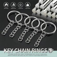 10/30/50/100pcs Metal Open Jump Rings Connector Clasps Keychain Pendant Jewelry Making Accessories - Silver - View 6