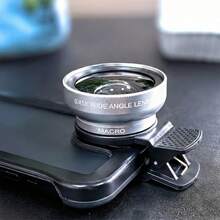 1pc Macro HD Lens, 0.45X 49mm UV Super Wide Angle Lens + Lens Clip, Compatible With IPhone, Android (Comes With Storage Bag) - 1 Pack - View 9