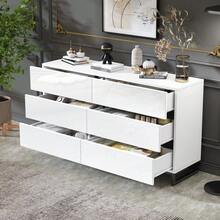 High-Quality 4-Drawer Rattan Cabinet With Solid Wood Handles - Suitable For Bedroom, Living Room, Dining Room, Hallway - Dimensions: W80/H80/D38 Cm - White - View 7