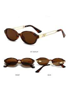 1 pieza Nuevas gafas de moda de ojo de gato retro, para pasarela, fiesta en la playa, accesorio de estilo callejero - Multicolor - Ver 3