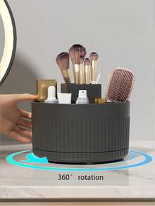 1pc 360° Rotating Makeup Brush Holder, Bathroom Storage, Desktop Organizer Set, Bathroom Storage Box, Convenient Makeup, Makeup Brushes, Lipstick Pens, Office Art, Home Storage, Room Decor, Home Decor, Bathroom Accessories - Multicolor - View 3