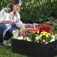 1pc Large Capacity Multi-Functional Foldable Planting Bag With Handle - Durable Non-Woven Fabric Material, Suitable For Vegetables And Seedlings - Classic Rectangular Design - Multicolor - View 2