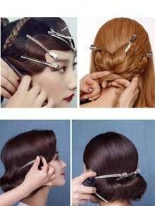 Bộ 10/20/30 kẹp tóc bằng thép không gỉ, kẹp tóc kiểu mỏ vịt, kẹp uốn nhỏ, kẹp chia tóc, kẹp uốn xoăn, kẹp chân tóc, kẹp mái, kẹp tạo kiểu cho chuyên viên trang điểm. - kẹp tóc bằng thép không gỉ - Xem 4