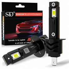 Bóng đèn LED S&D H1 20000LM 100W Đèn pha LED H1 Canbus Đèn xe hơi Turbo có quạt 6000K 12V Cắm và chạy - A - Xem 11