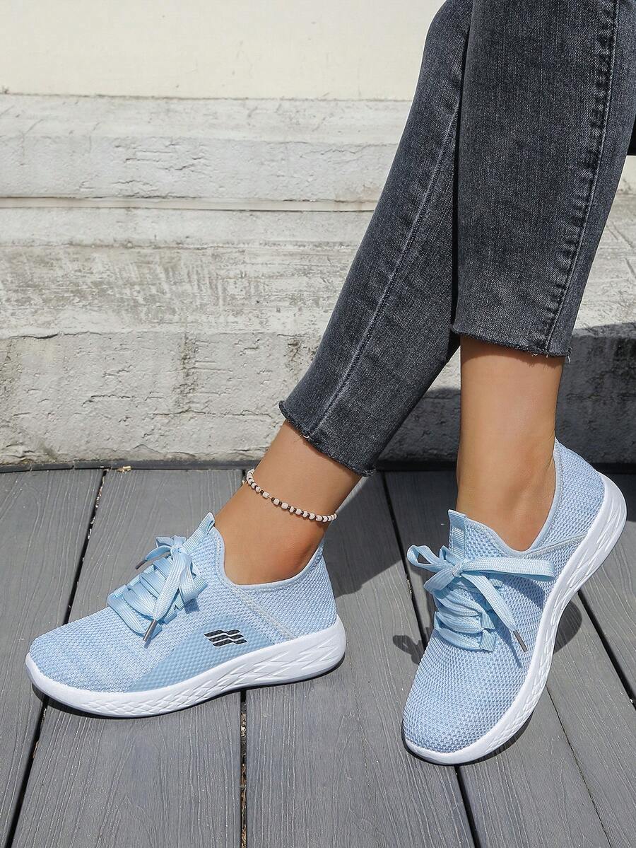 2026 Spring/Summer New Lightweight Knitted Casual Shoes, Breathable Mesh Soft Bottom Shock-Absorbing Daily Sports Sneakers