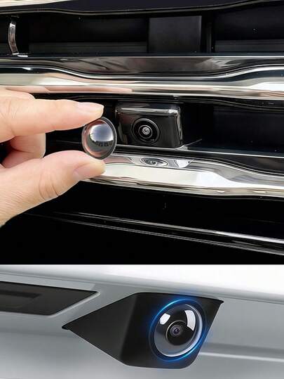 360° Full Panoramic Car Rearview Camera Lens Protector, Reverse Parking Camera Lens Cover, Dust-Proof, Scratch-Resistant, Collision-Proof, High Definition And Transparent, No Vision Loss, Suitable For Sedans And SUVs, Premium Car Exterior Accessory