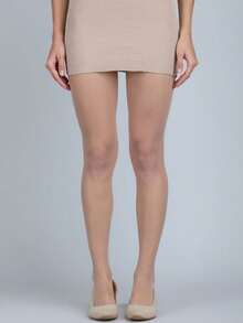 1pc Women's Tight, Silky, Invisible, Transparent Leggings - Apricot - View 8