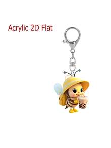[2D Flat] Mặt dây chuyền hình ong và tôm hùm bằng acrylic, đa chức năng dùng làm móc chìa khóa xe hơi, phụ kiện ba lô nam nữ, đồ trang trí nhà cửa, quà tặng cho người yêu thú cưng, quà tặng lý tưởng cho các dịp lễ, quà sinh nhật cho gia đình và bạn bè, ngày Valentine, mùa cưới, quà lưu niệm, quà tặng cho phù dâu. - Nhiều màu - Xem 12