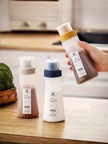 1 chai xịt bột | Chai nhựa hình bầu dục đựng gia vị làm bánh, thích hợp đựng bột mì, đường bột, cà phê bột, nước sốt. - Nhiều màu - Xem 7