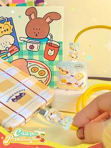 Ốp bảo vệ cáp sạc hình phô mai kem và xúc xích cho iPhone 15 20W, tương thích với bộ sạc 16 Pro Max, chống cong vênh, chống mèo cắn, bảo vệ cáp sạc cho iPhone 13/14 Plus. - Nhiều màu - Xem 6