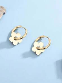 Flower Drop Earrings Valentines,Mom,Mother,Mother's Day,Gift - Vàng - Xem 12